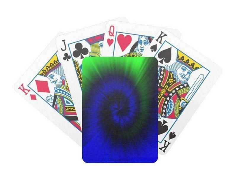 Playing Cards-TIE DYE Premium Bicycle® Playing Cards-Blues &amp; Greens-from COLORADDICTED.COM-