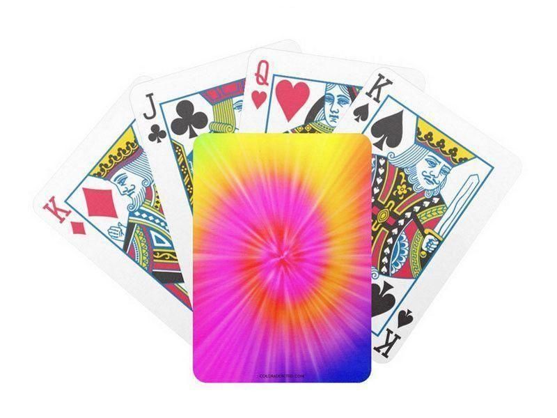 Playing Cards-TIE DYE Premium Bicycle® Playing Cards-Rainbow Colors-from COLORADDICTED.COM-