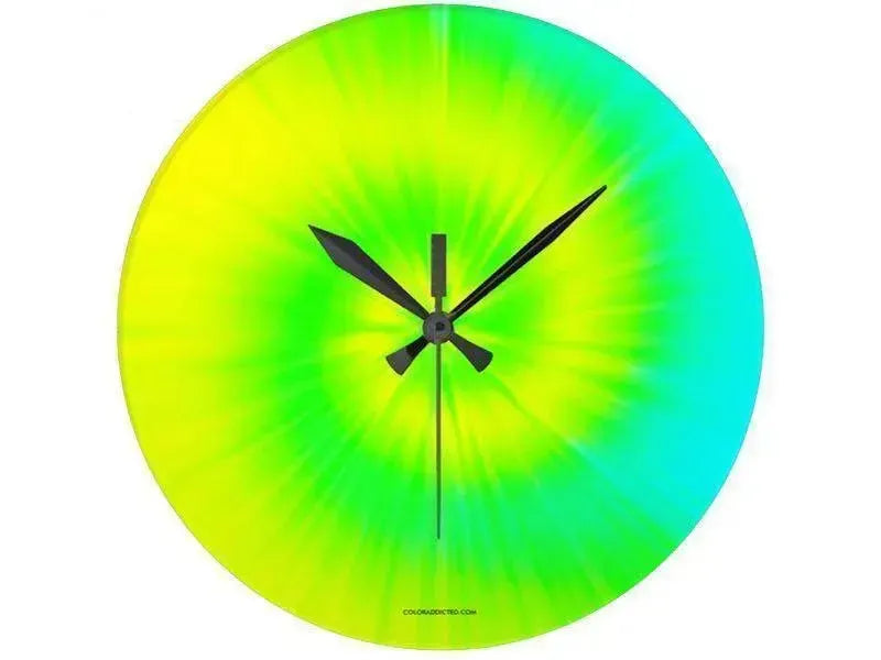Wall Clocks-TIE DYE Round Wall Clocks-from COLORADDICTED.COM-