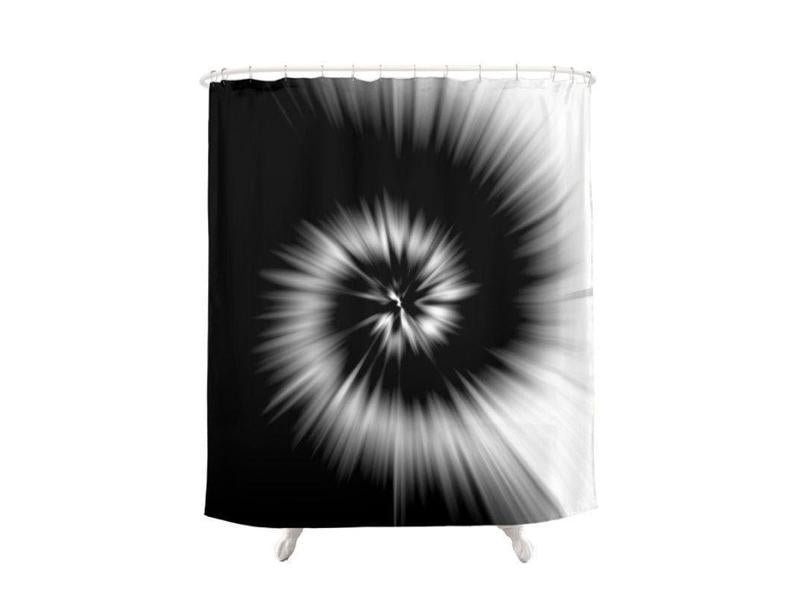 Shower Curtains-TIE DYE Shower Curtains-Black &amp; White-from COLORADDICTED.COM-