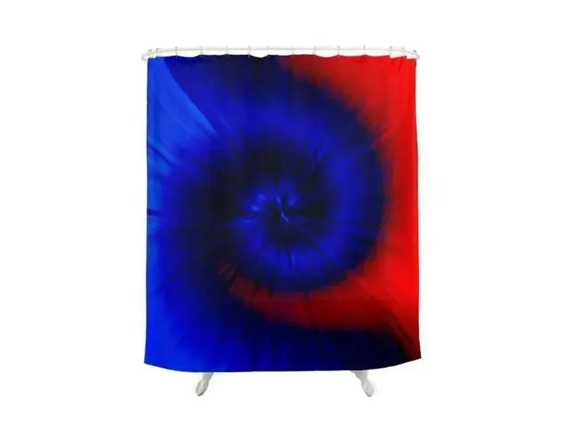Shower Curtains-TIE DYE Shower Curtains-Blues & Reds-from COLORADDICTED.COM-