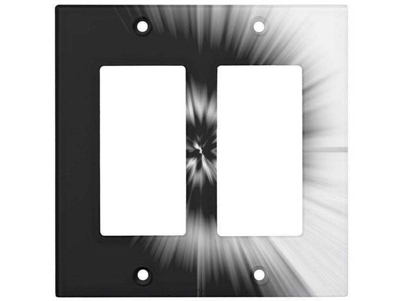 Light Switch Covers-TIE DYE Single, Double &amp; Triple-Rocker Light Switch Covers-Black &amp; White-from COLORADDICTED.COM-