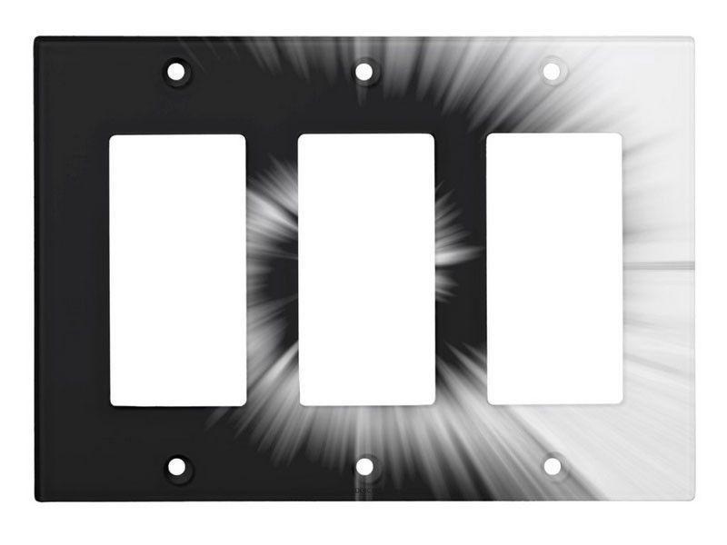 Light Switch Covers-TIE DYE Single, Double &amp; Triple-Rocker Light Switch Covers-Black &amp; White-from COLORADDICTED.COM-