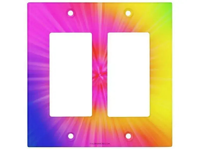 Rocker Light Switch Covers-TIE DYE Single, Double & Triple-Rocker Light Switch Covers-from COLORADDICTED.COM-