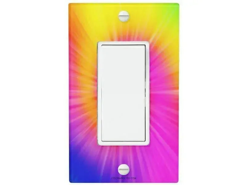 Rocker Light Switch Covers-TIE DYE Single, Double & Triple-Rocker Light Switch Covers-from COLORADDICTED.COM-