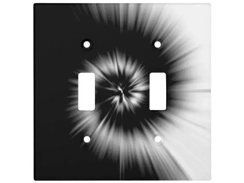 Toggle Light Switch Covers-TIE DYE Single, Double & Triple-Toggle Light Switch Covers-Black & White-from COLORADDICTED.COM-