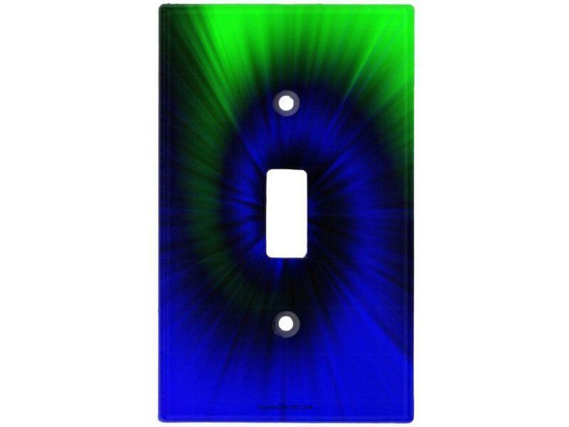 Light Switch Covers-TIE DYE Single, Double &amp; Triple-Toggle Light Switch Covers-Blues &amp; Greens-from COLORADDICTED.COM-