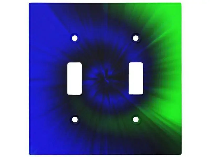 Toggle Light Switch Covers-TIE DYE Single, Double & Triple-Toggle Light Switch Covers-Blues & Greens-from COLORADDICTED.COM-