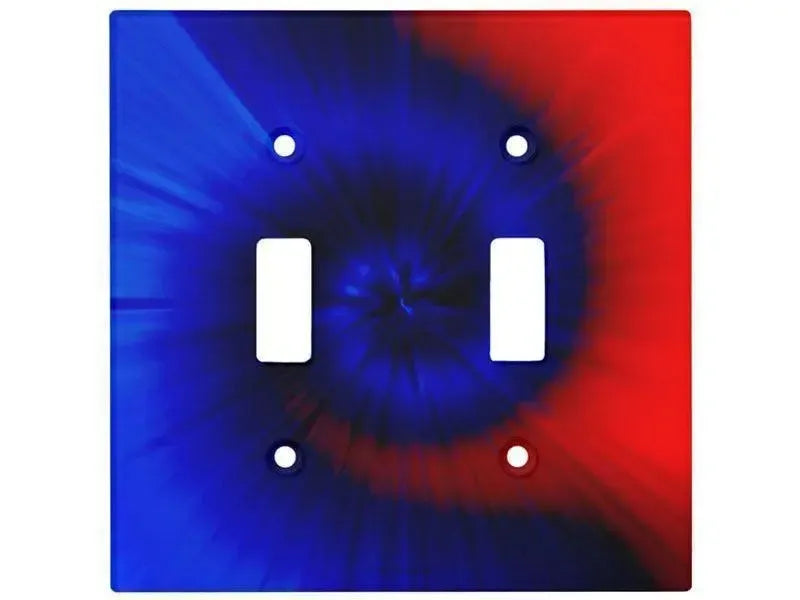 Toggle Light Switch Covers-TIE DYE Single, Double & Triple-Toggle Light Switch Covers-Blues & Reds-from COLORADDICTED.COM-