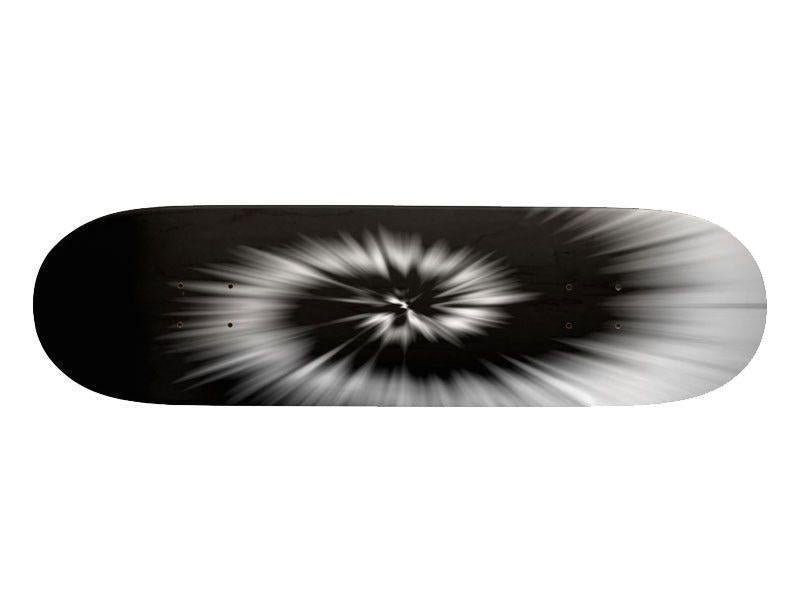 Skateboard Decks-TIE DYE Skateboard Decks-Black &amp; White-from COLORADDICTED.COM-