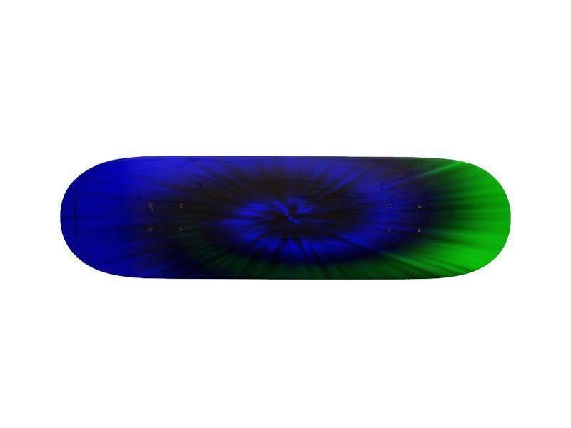 Skateboard Decks-TIE DYE Skateboard Decks-Blues &amp; Greens-from COLORADDICTED.COM-