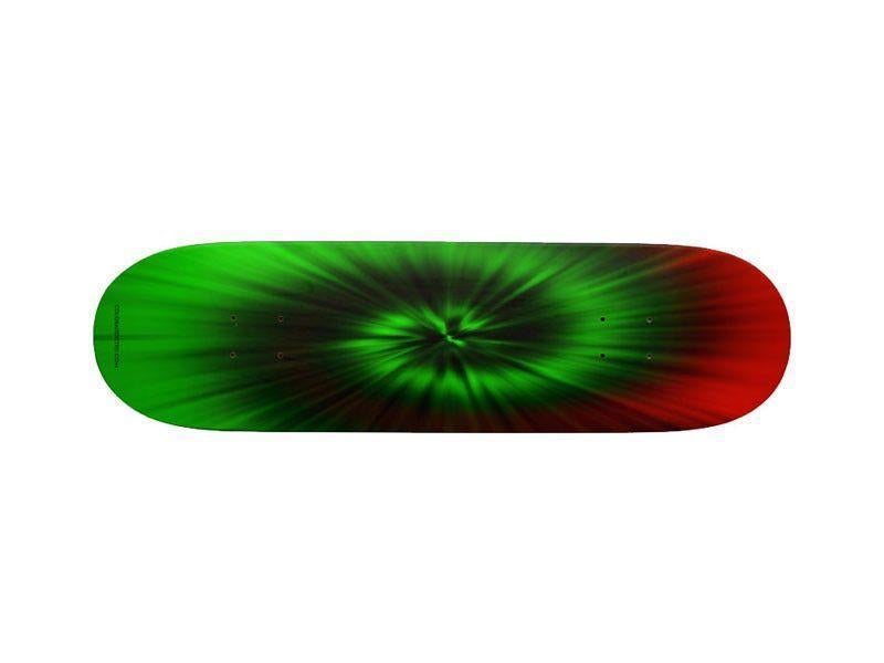 Skateboard Decks-TIE DYE Skateboard Decks-Greens &amp; Reds-from COLORADDICTED.COM-