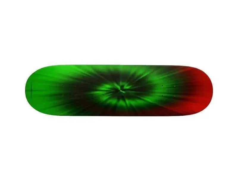 Skateboard Decks-TIE DYE Skateboard Decks-Greens & Reds-from COLORADDICTED.COM-