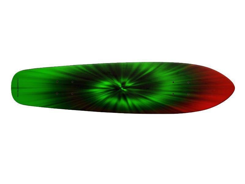 Skateboard Decks-TIE DYE Skateboard Decks-Greens &amp; Reds-from COLORADDICTED.COM-