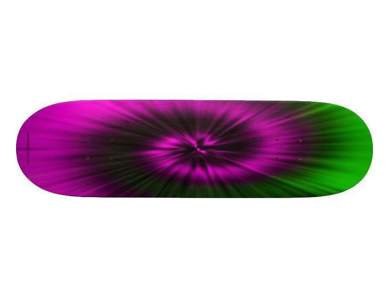 Skateboard Decks-TIE DYE Skateboard Decks-Magentas &amp; Greens-from COLORADDICTED.COM-