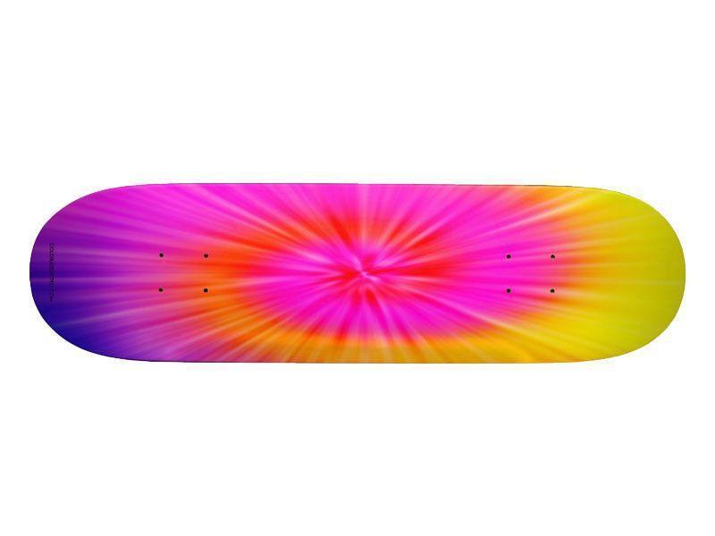 Skateboard Decks-TIE DYE Skateboard Decks-Rainbow Colors-from COLORADDICTED.COM-