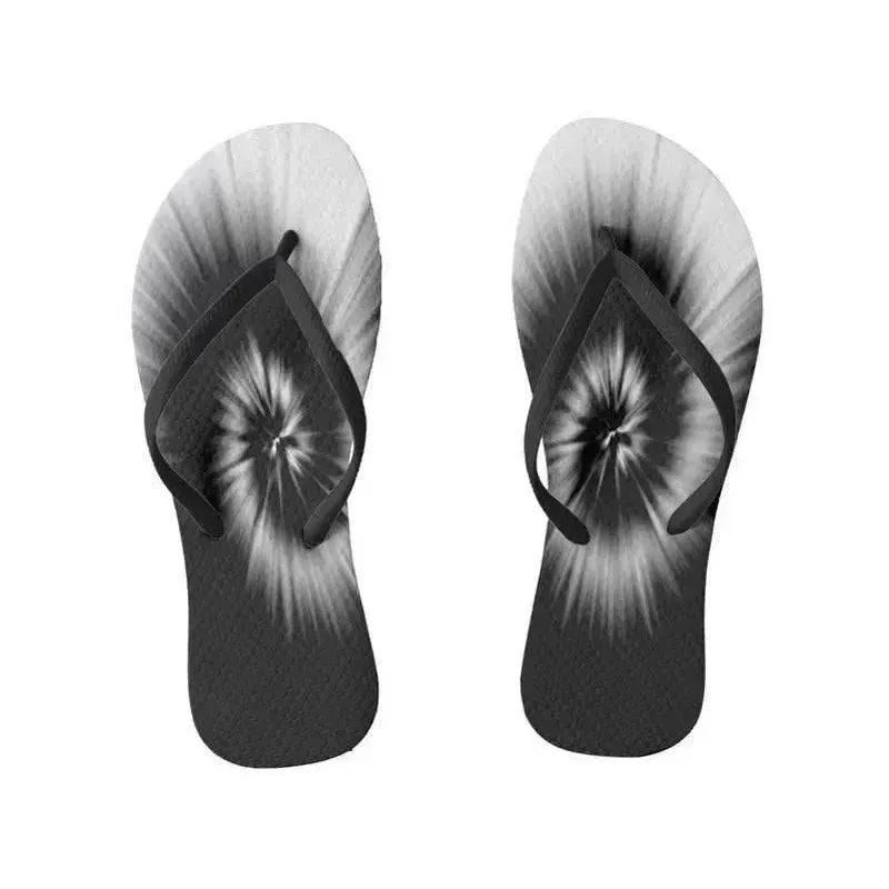 Flip Flops-TIE DYE Slim-Strap Flip Flops-Rainbow Colors-from COLORADDICTED.COM-