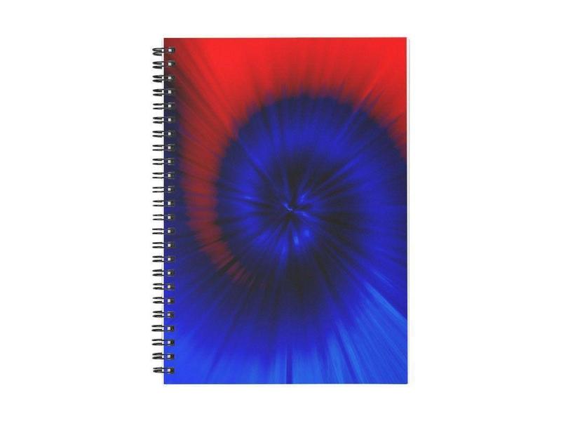 Spiral Notebooks-TIE DYE Spiral Notebooks-Blues &amp; Reds-from COLORADDICTED.COM-