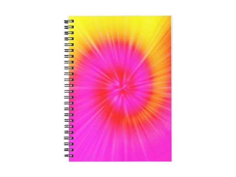 Spiral Notebooks-TIE DYE Spiral Notebooks-Fuchsias & Magentas & Reds & Oranges & Yellows-from COLORADDICTED.COM-