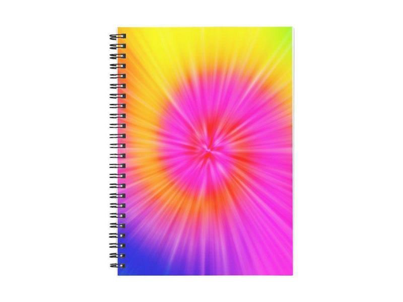 Spiral Notebooks-TIE DYE Spiral Notebooks-Rainbow Colors-from COLORADDICTED.COM-