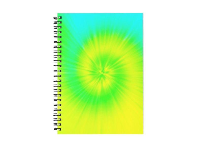 Spiral Notebooks-TIE DYE Spiral Notebooks-Yellows &amp; Greens &amp; Turquoise-from COLORADDICTED.COM-