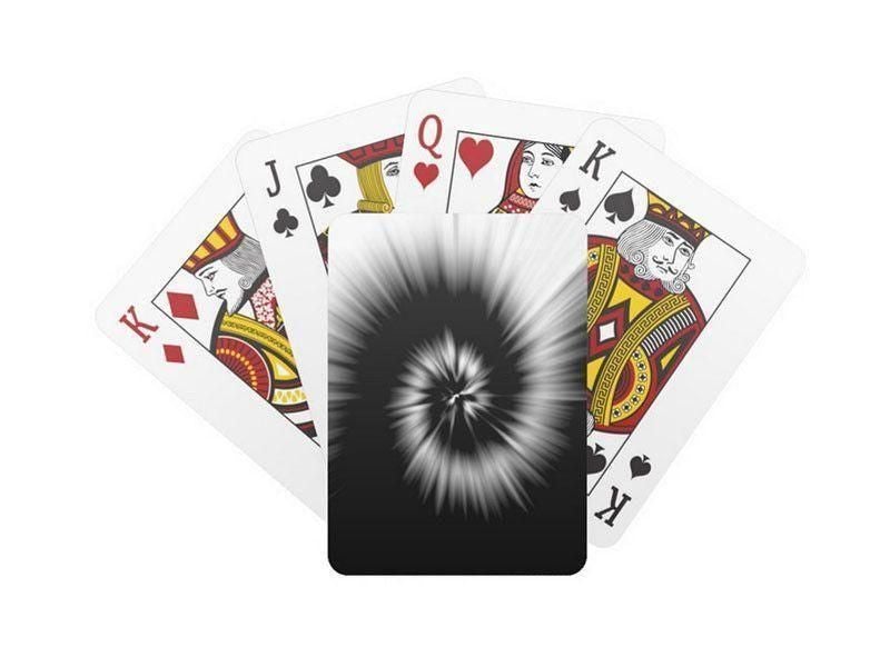 Playing Cards-TIE DYE Standard Playing Cards-Black &amp; White-from COLORADDICTED.COM-
