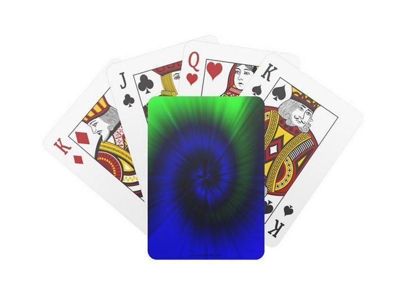 Playing Cards-TIE DYE Standard Playing Cards-Blues &amp; Greens-from COLORADDICTED.COM-
