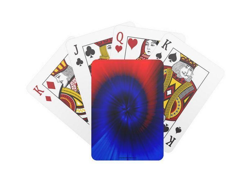 Playing Cards-TIE DYE Standard Playing Cards-Blues &amp; Reds-from COLORADDICTED.COM-