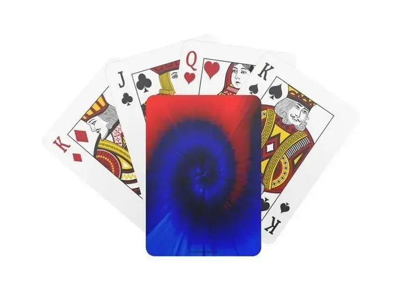 Playing Cards-TIE DYE Standard Playing Cards-Blues & Reds-from COLORADDICTED.COM-