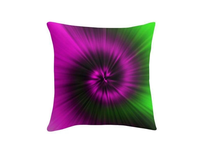 Throw Pillows &amp; Throw Pillow Cases-TIE DYE Throw Pillows &amp; Throw Pillow Cases-Magentas &amp; Greens-from COLORADDICTED.COM-