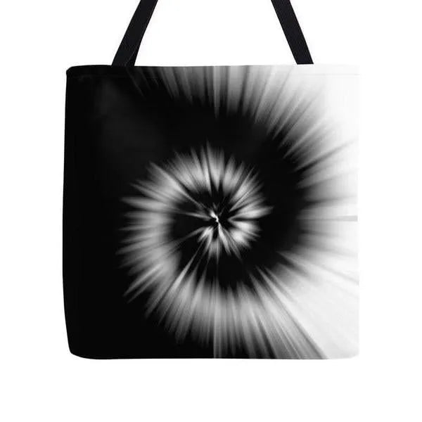 Tote Bags-TIE DYE Tote Bags-Black & White-from COLORADDICTED.COM-