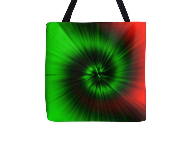 Tote Bags-TIE DYE Tote Bags-Greens &amp; Reds-from COLORADDICTED.COM-
