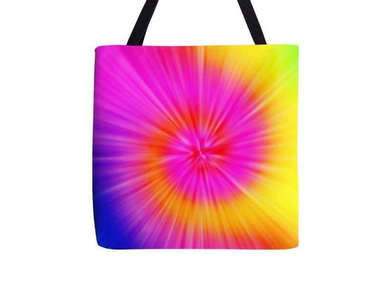 Tote Bags-TIE DYE Tote Bags-Rainbow Colors-from COLORADDICTED.COM-