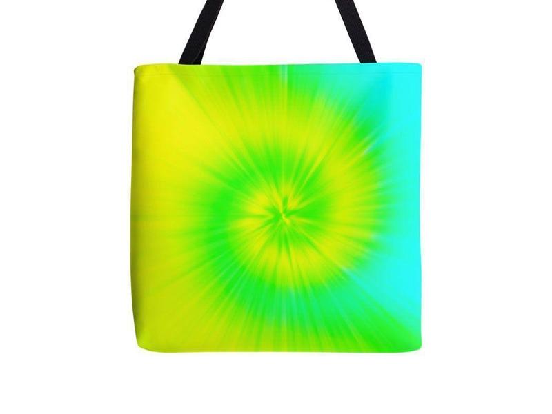 Tote Bags-TIE DYE Tote Bags-Yellows &amp; Greens &amp; Turquoise-from COLORADDICTED.COM-
