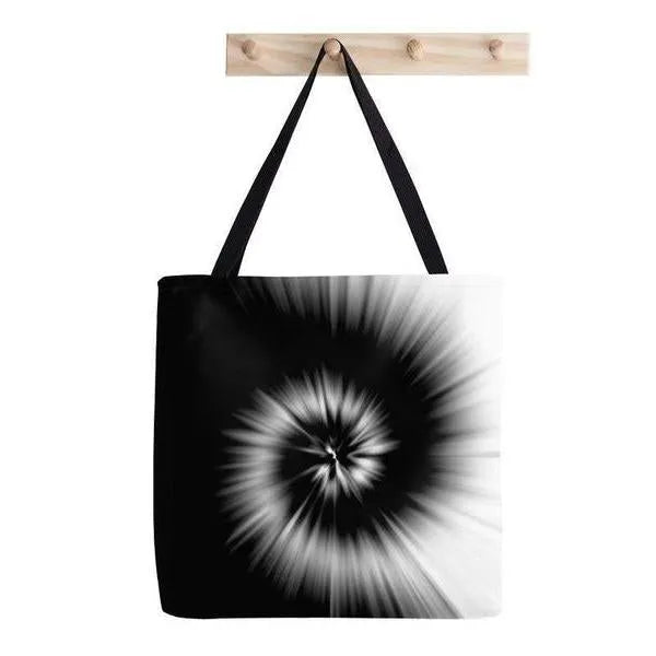 Tote Bags-TIE DYE Tote Bags-Black & White-from COLORADDICTED.COM-