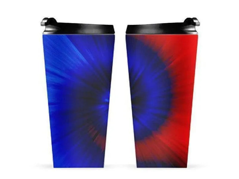 Travel Mugs-TIE DYE Travel Mugs-Blues & Reds-from COLORADDICTED.COM-