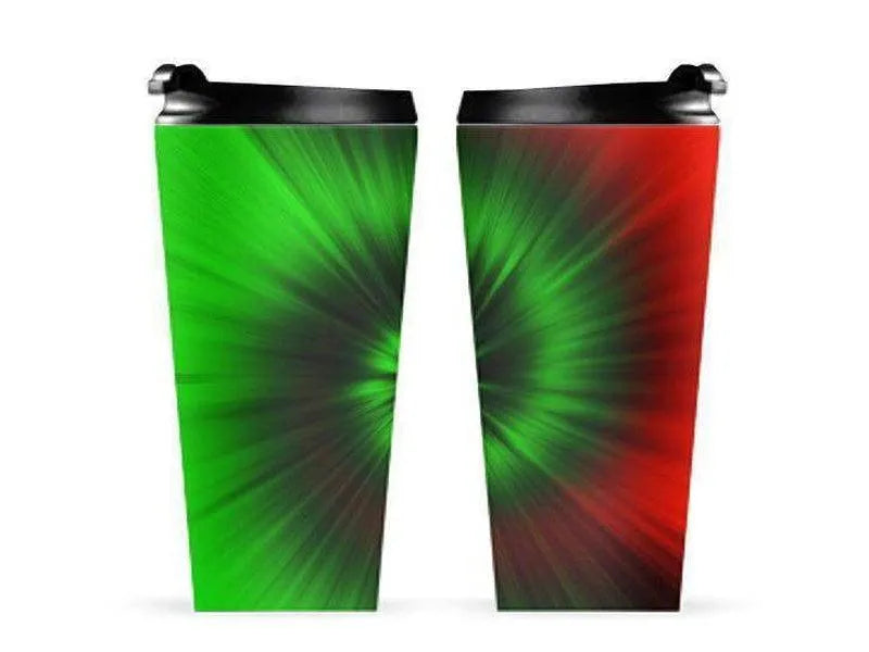 Travel Mugs-TIE DYE Travel Mugs-Greens & Reds-from COLORADDICTED.COM-
