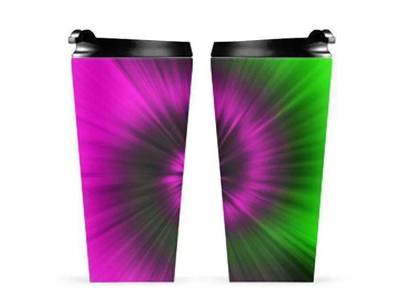 Travel Mugs-TIE DYE Travel Mugs-Magentas & Greens-from COLORADDICTED.COM-