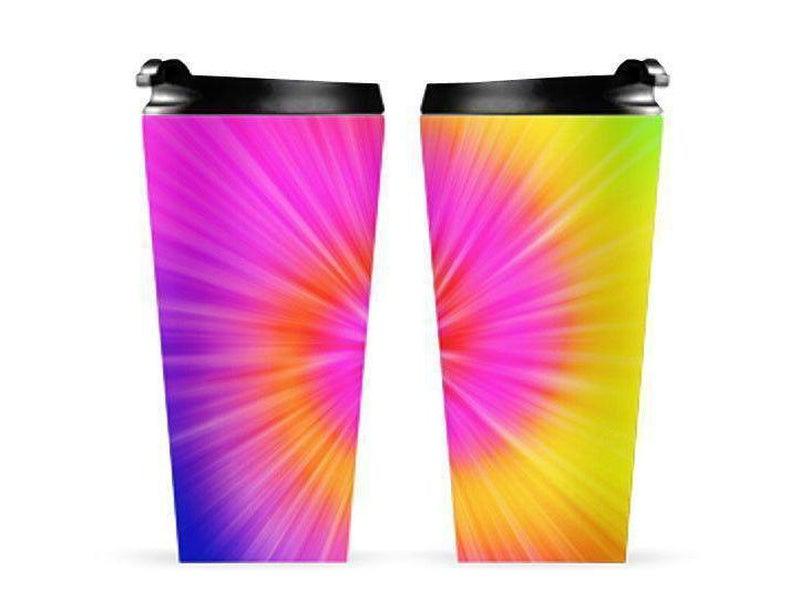 Travel Mugs-TIE DYE Travel Mugs-Rainbow Colors-from COLORADDICTED.COM-