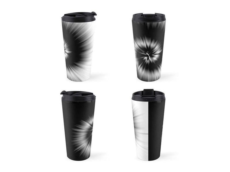 Travel Mugs-TIE DYE Travel Mugs-Black & White-from COLORADDICTED.COM-