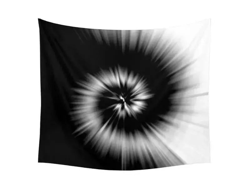 Wall Tapestries-TIE DYE Wall Tapestries-Black & White-from COLORADDICTED.COM-