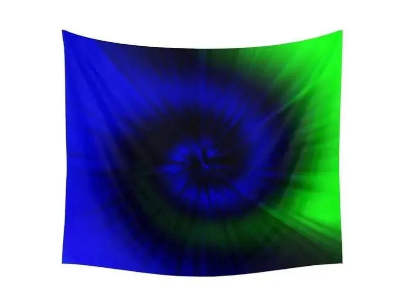 Wall Tapestries-TIE DYE Wall Tapestries-Blues & Greens-from COLORADDICTED.COM-