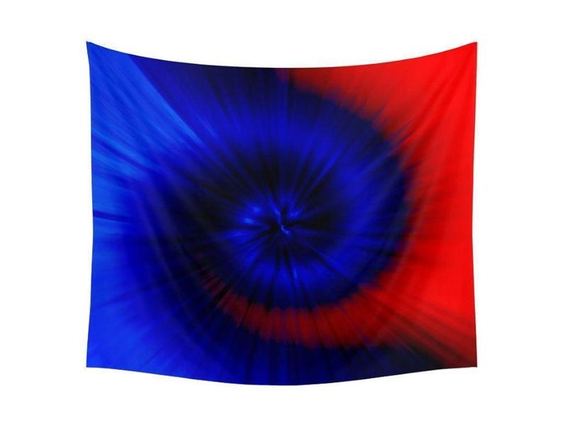 Wall Tapestries-TIE DYE Wall Tapestries-Blues &amp; Reds-from COLORADDICTED.COM-