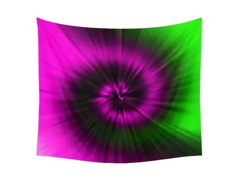 Wall Tapestries-TIE DYE Wall Tapestries-Magentas & Greens-from COLORADDICTED.COM-