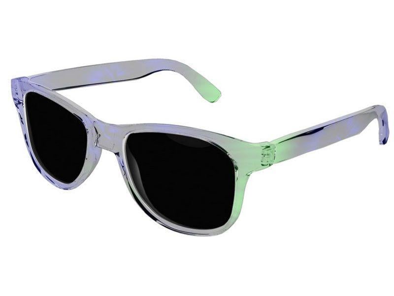 Wayfarer Sunglasses-TIE DYE Wayfarer Sunglasses (transparent background)-Blues &amp; Greens-from COLORADDICTED.COM-