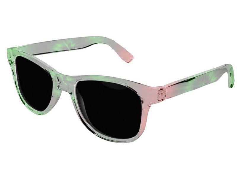 Wayfarer Sunglasses-TIE DYE Wayfarer Sunglasses (transparent background)-Greens &amp; Reds-from COLORADDICTED.COM-