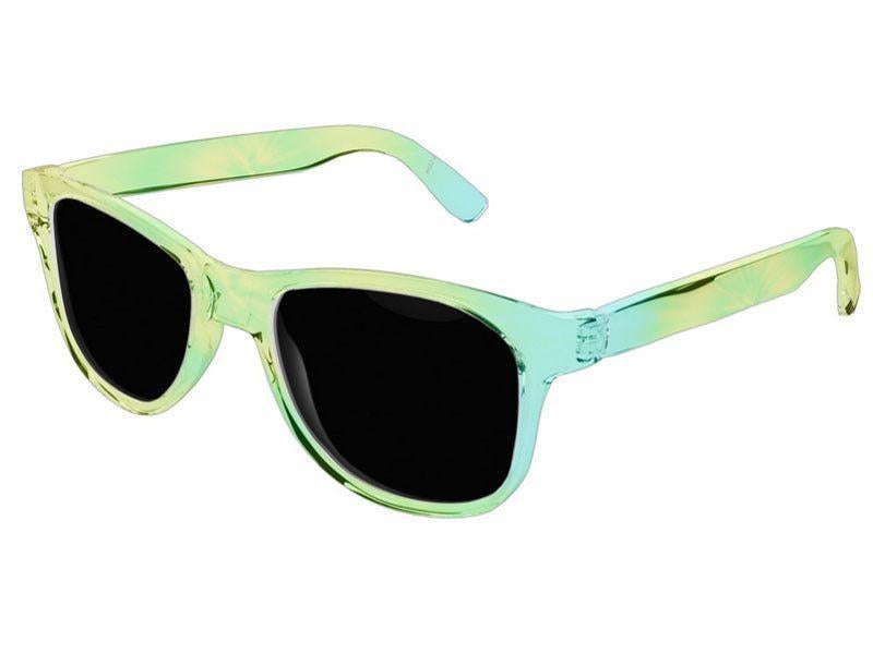 Wayfarer Sunglasses-TIE DYE Wayfarer Sunglasses (transparent background)-Yellows, Greens &amp; Turquoise-from COLORADDICTED.COM-