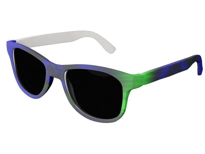 Wayfarer Sunglasses-TIE DYE Wayfarer Sunglasses (white background)-Blues &amp; Greens-from COLORADDICTED.COM-