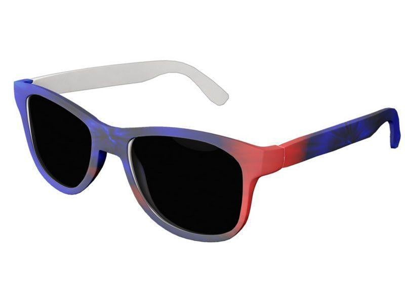 Wayfarer Sunglasses-TIE DYE Wayfarer Sunglasses (white background)-Blues &amp; Reds-from COLORADDICTED.COM-