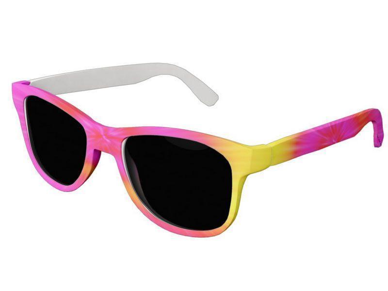 Wayfarer Sunglasses-TIE DYE Wayfarer Sunglasses (white background)-Fuchsias, Magentas, Reds, Oranges &amp; Yellows-from COLORADDICTED.COM-